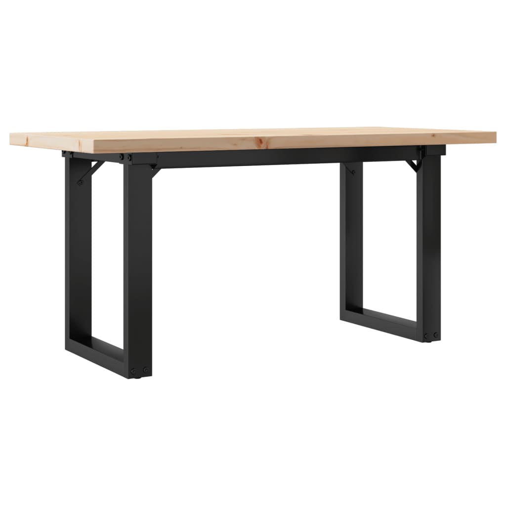 Coffee Table O-Frame 100x50x45.5 cm Solid Wood Pine and Steel