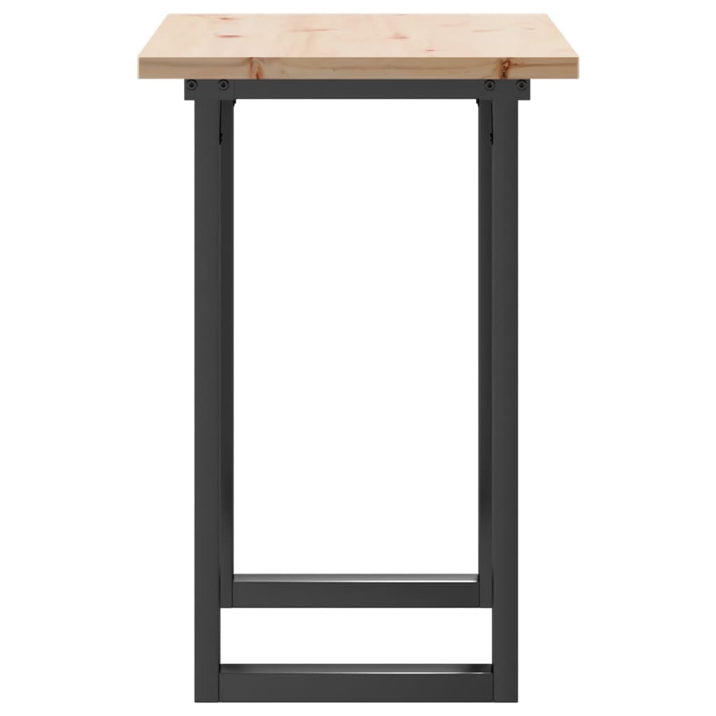 Dining Table O-Frame 80x50x75.5 cm Solid Wood Pine and Steel
