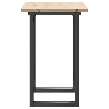 Dining Table O-Frame 80x50x75.5 cm Solid Wood Pine and Steel