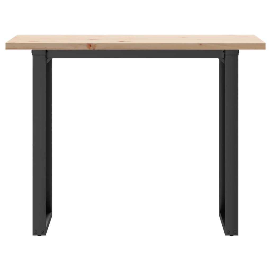 Dining Table O-Frame 100x50x75.5 cm Solid Wood Pine and Steel