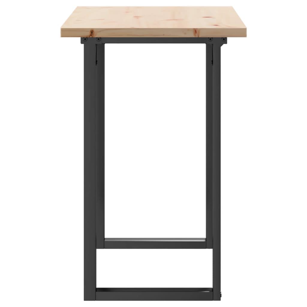 Dining Table O-Frame 100x50x75.5 cm Solid Wood Pine and Steel