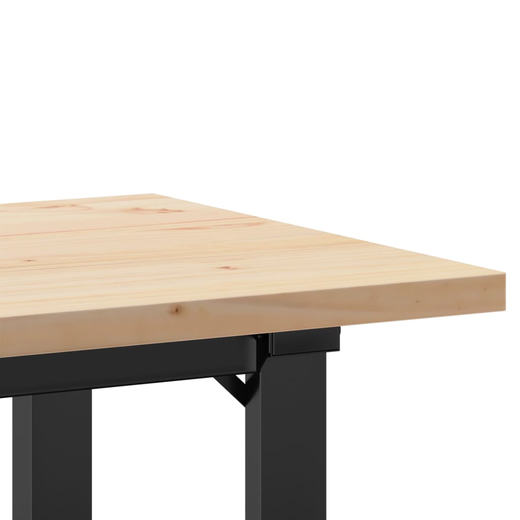 Dining Table O-Frame 100x50x75.5 cm Solid Wood Pine and Steel