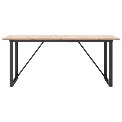 Dining Table O-Frame 180x90x75.5 cm Solid Wood Pine and Steel