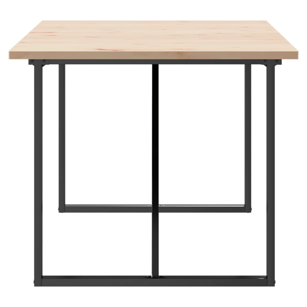 Dining Table O-Frame 180x90x75.5 cm Solid Wood Pine and Steel
