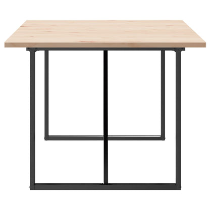 Dining Table O-Frame 200x100x75.5 cm Solid Wood Pine and Steel