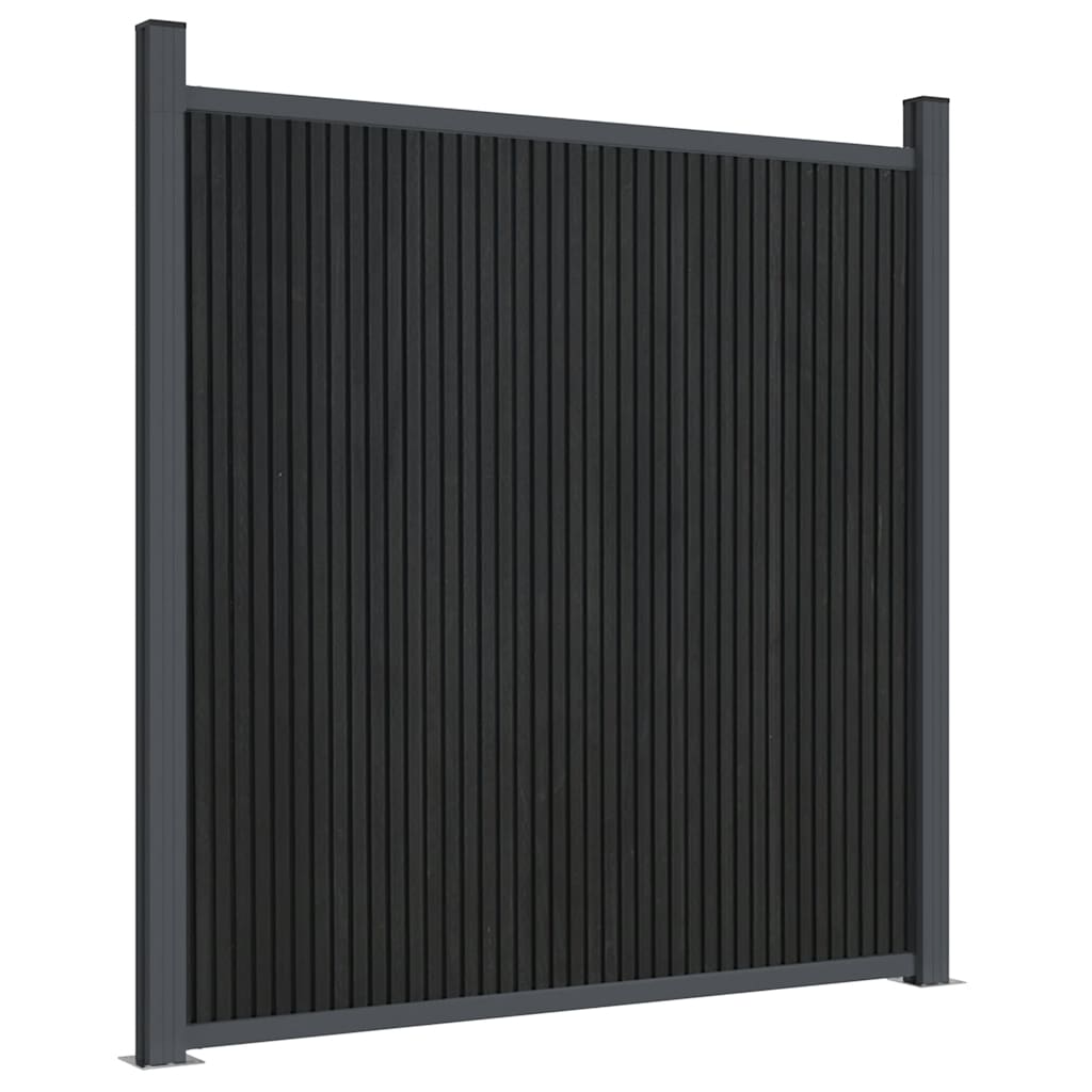 Fence Panel Grey 353x186 cm WPC