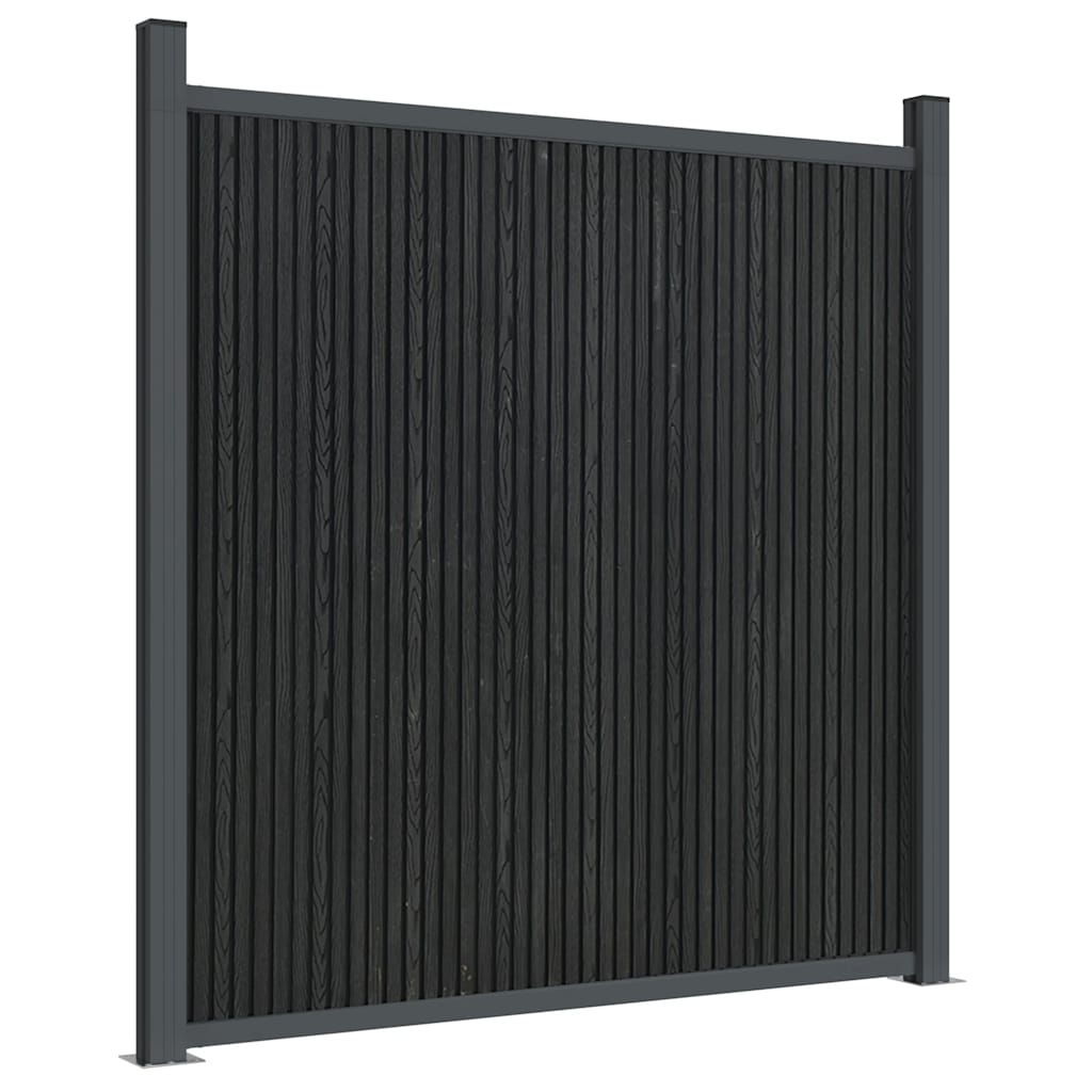 Fence Panel Grey 353x186 cm WPC