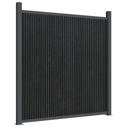 Fence Panel Grey 353x186 cm WPC