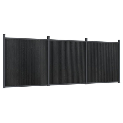 Fence Panel Grey 526x186 cm WPC