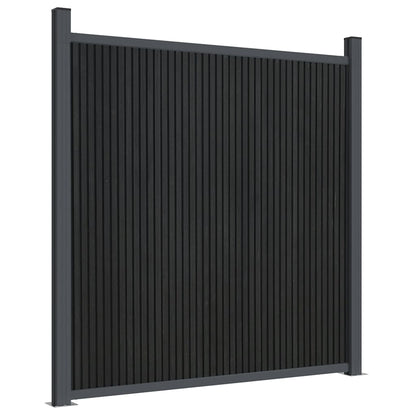 Fence Panel Grey 526x186 cm WPC
