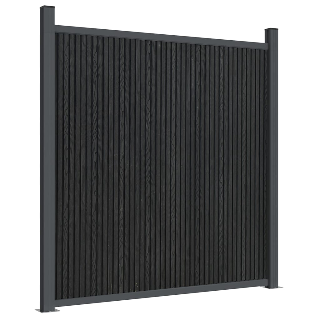 Fence Panel Grey 526x186 cm WPC