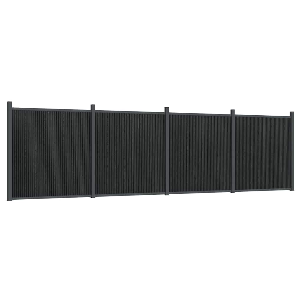 Fence Panel Grey 699x186 cm WPC