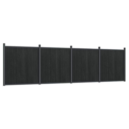 Fence Panel Grey 699x186 cm WPC