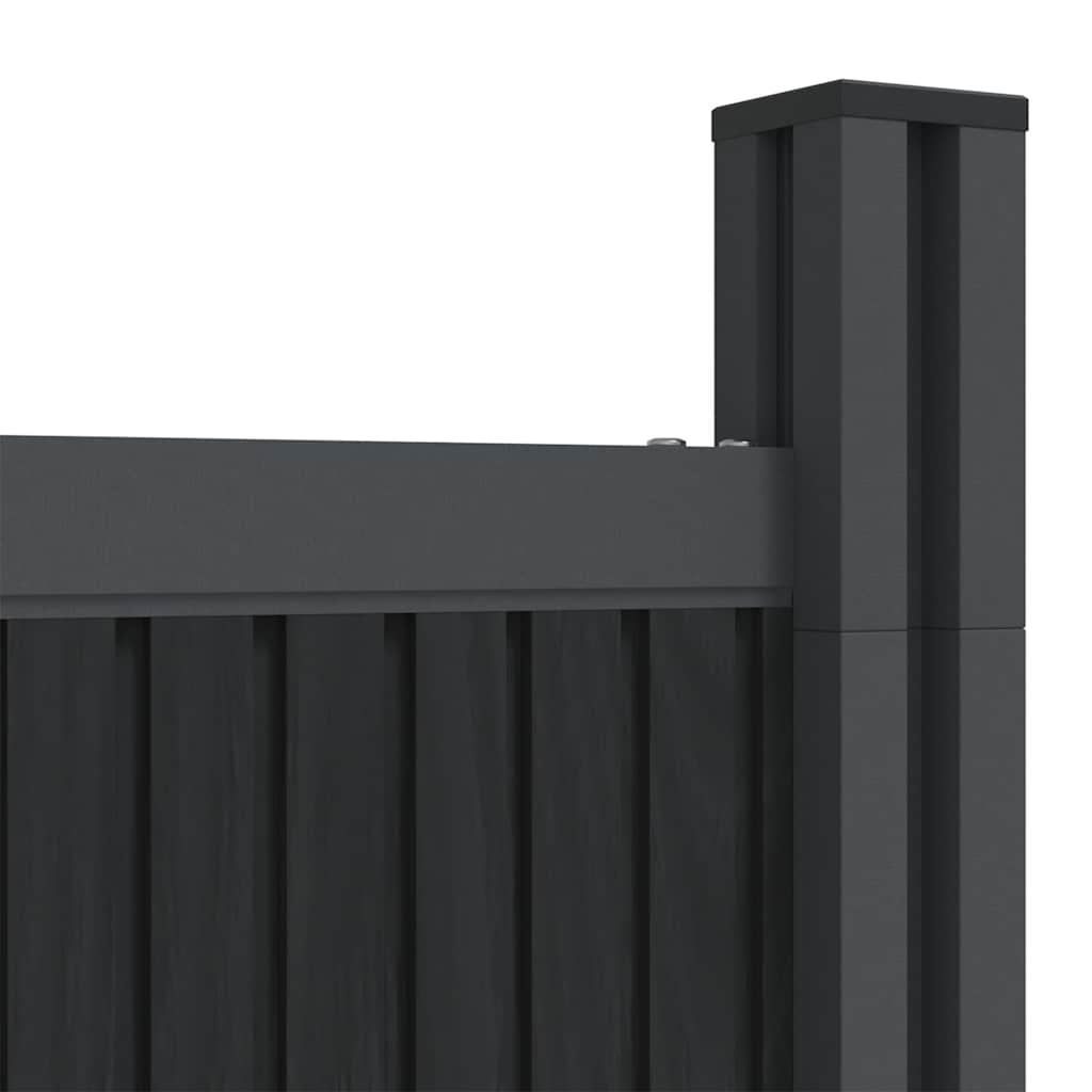 Fence Panel Grey 699x186 cm WPC