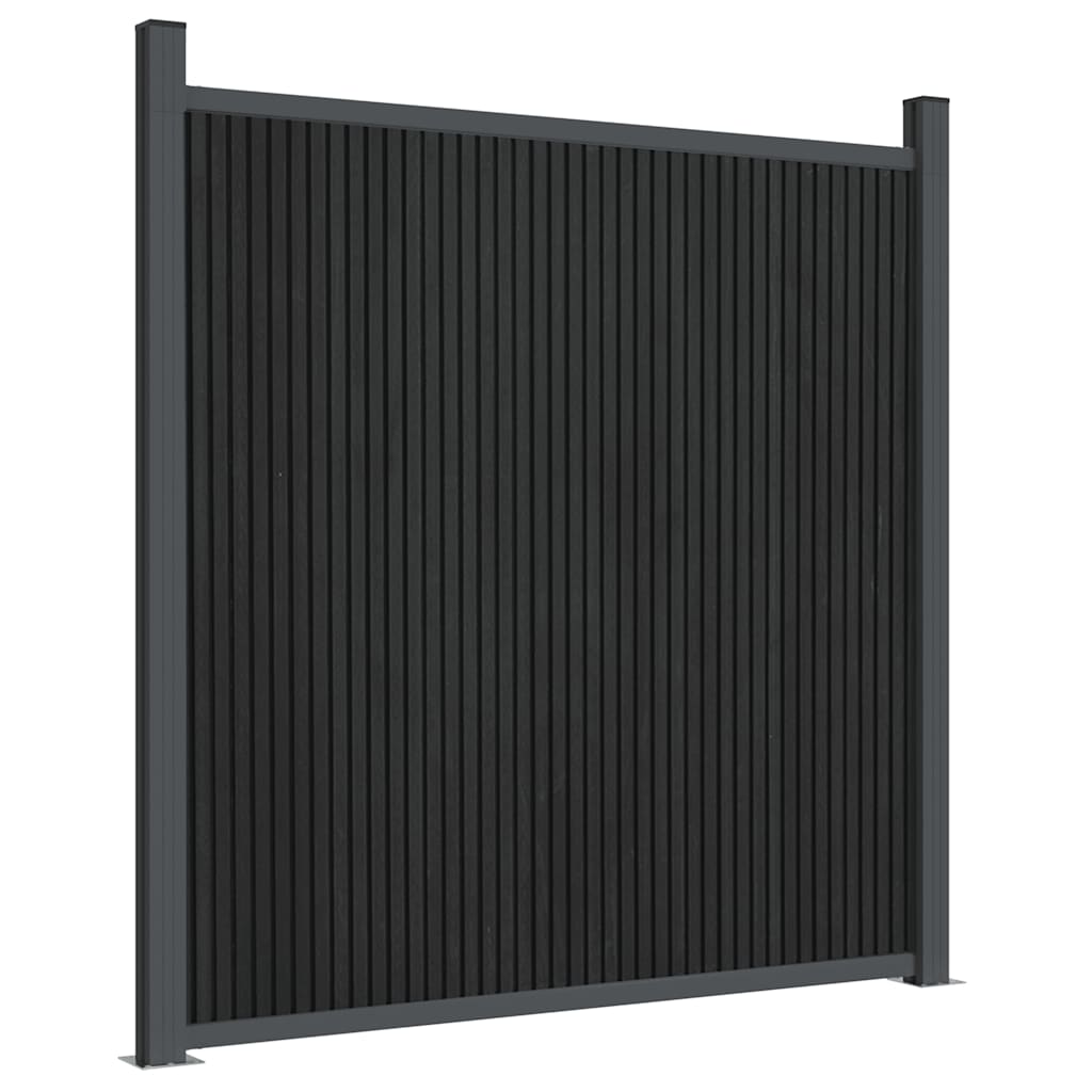 Fence Panel Grey 872x186 cm WPC