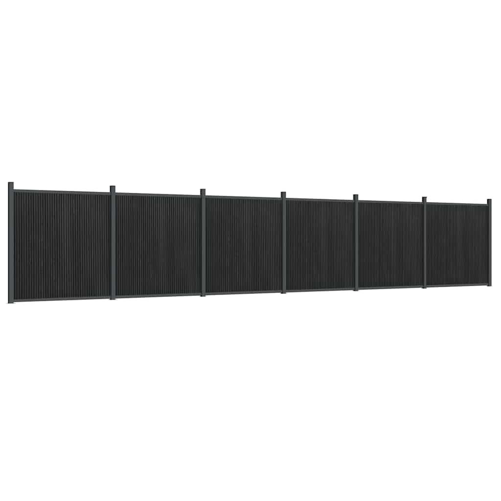 Fence Panel Grey 1045x186 cm WPC