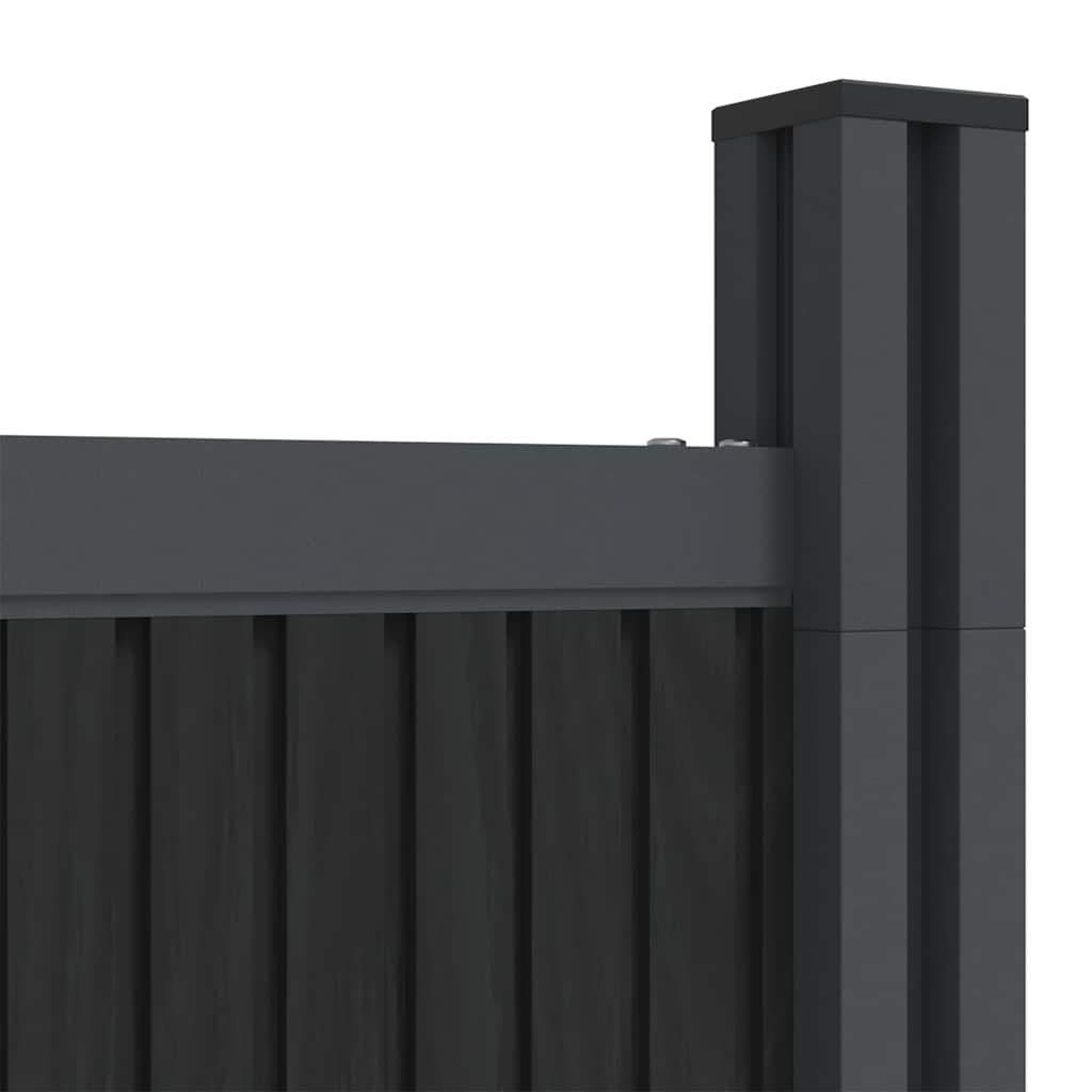 Fence Panel Grey 1045x186 cm WPC