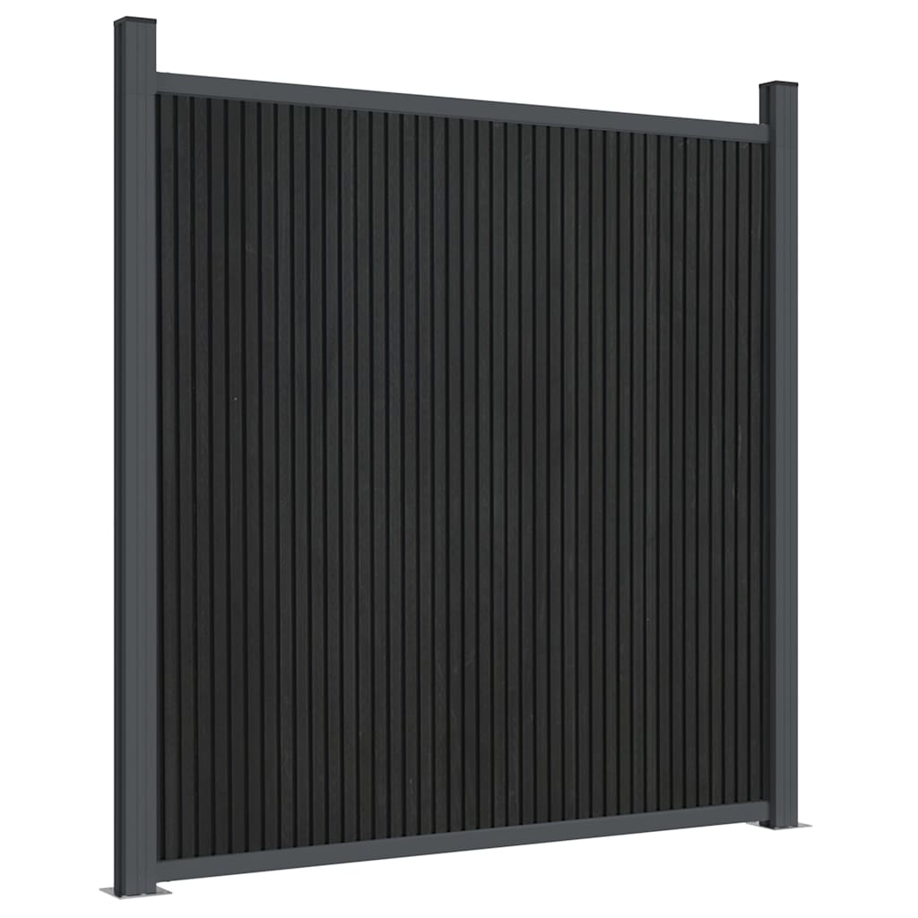 Fence Panel Grey 1391x186 cm WPC