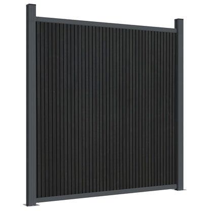 Fence Panel Grey 1391x186 cm WPC