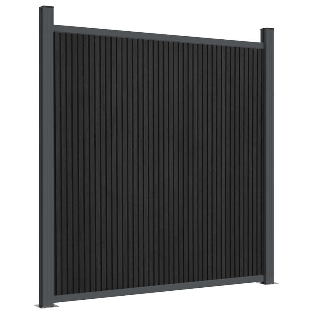 Fence Panel Grey 1564x186 cm WPC