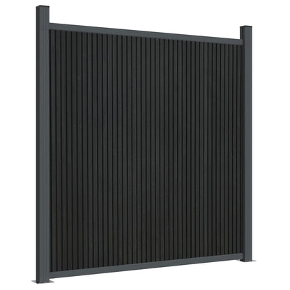 Fence Panel Grey 1564x186 cm WPC