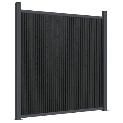 Fence Panel Grey 1564x186 cm WPC