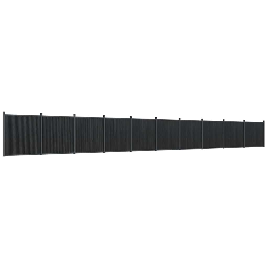 Fence Panel Grey 1737x186 cm WPC