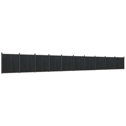Fence Panel Grey 1737x186 cm WPC