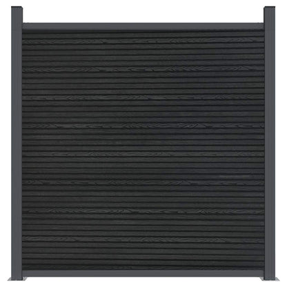 Fence Panel Grey 1737x186 cm WPC