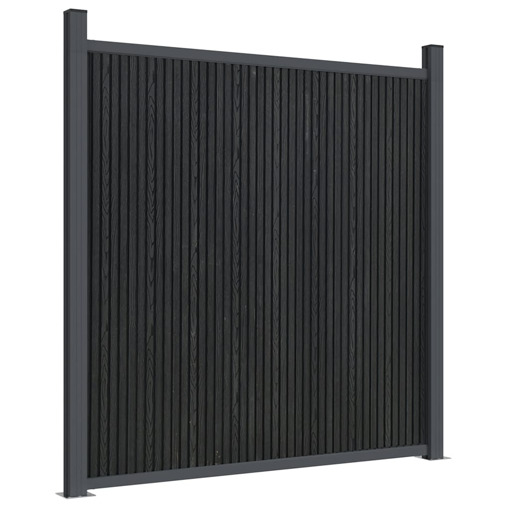 Fence Panel Grey 1737x186 cm WPC
