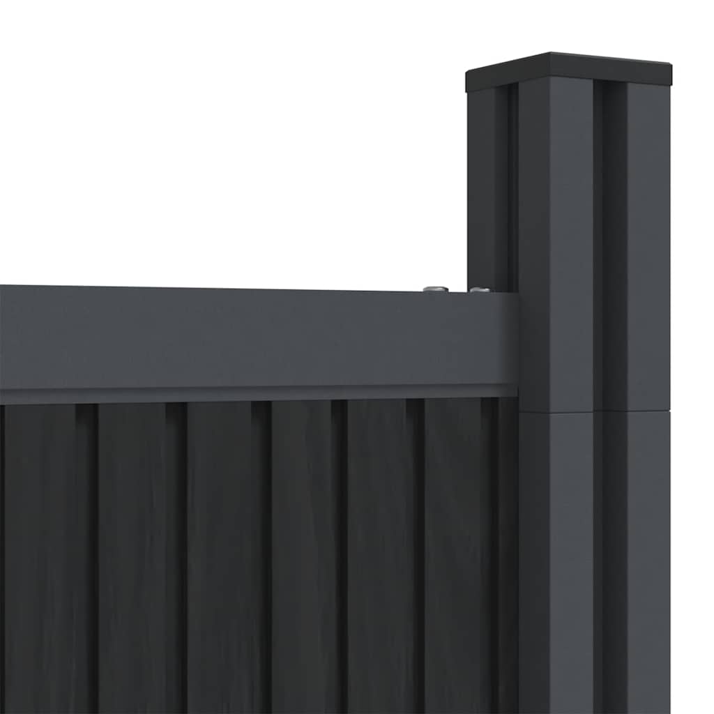 Fence Panel Grey 1737x186 cm WPC