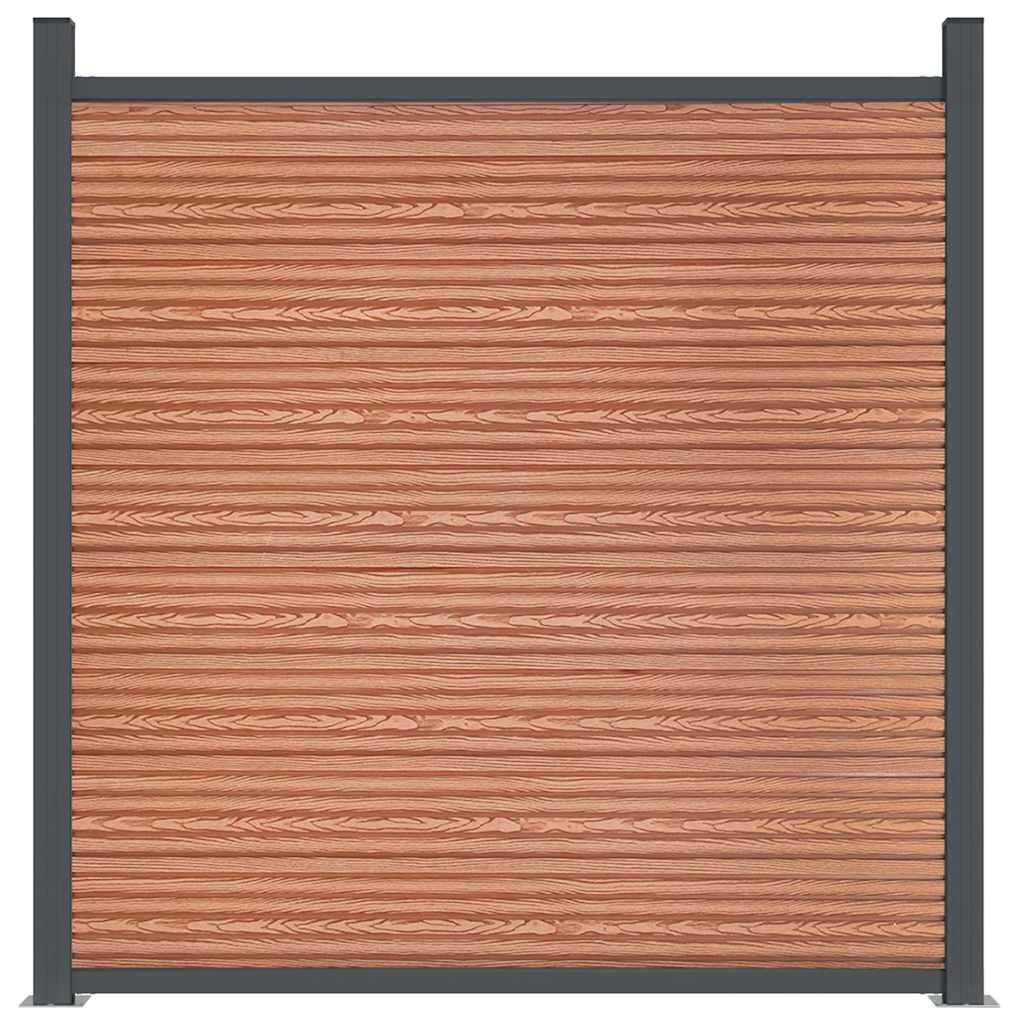Fence Panel Brown 353x186 cm WPC