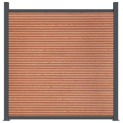 Fence Panel Brown 353x186 cm WPC