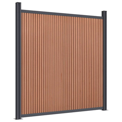 Fence Panel Brown 526x186 cm WPC