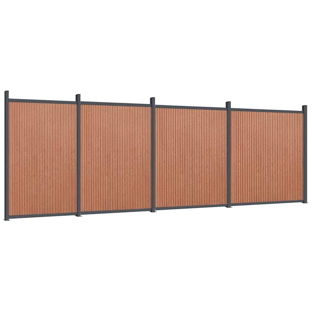 Fence Panel Brown 699x186 cm WPC