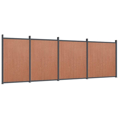 Fence Panel Brown 699x186 cm WPC