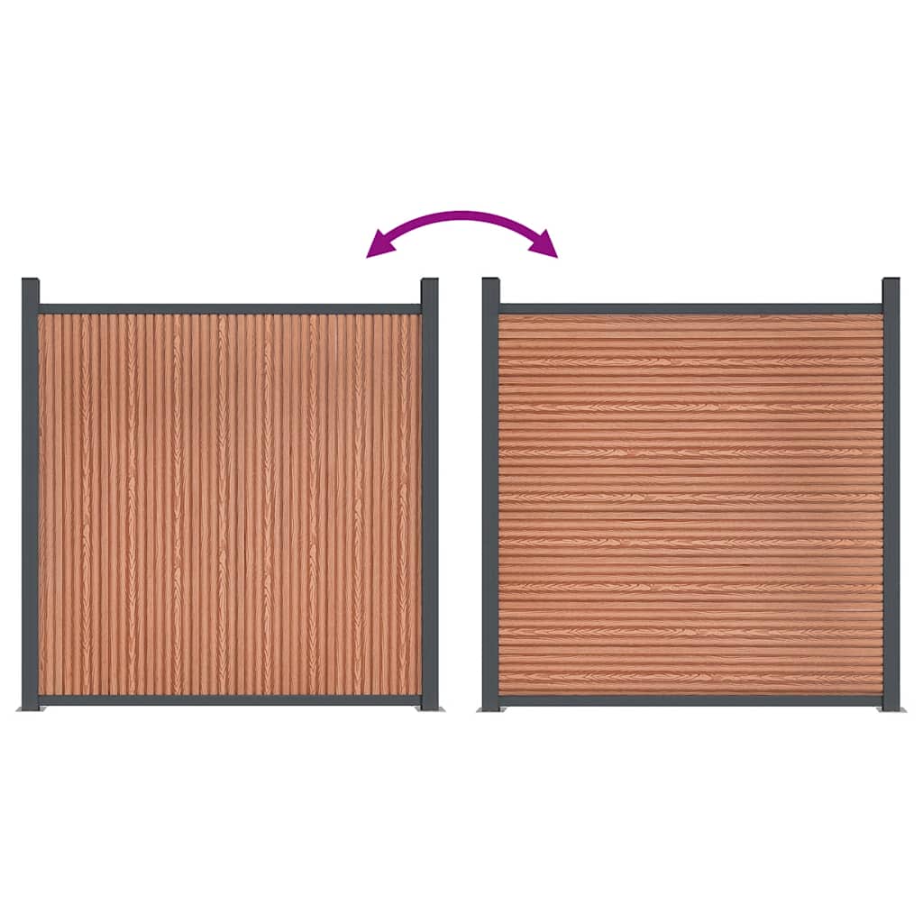 Fence Panel Brown 699x186 cm WPC