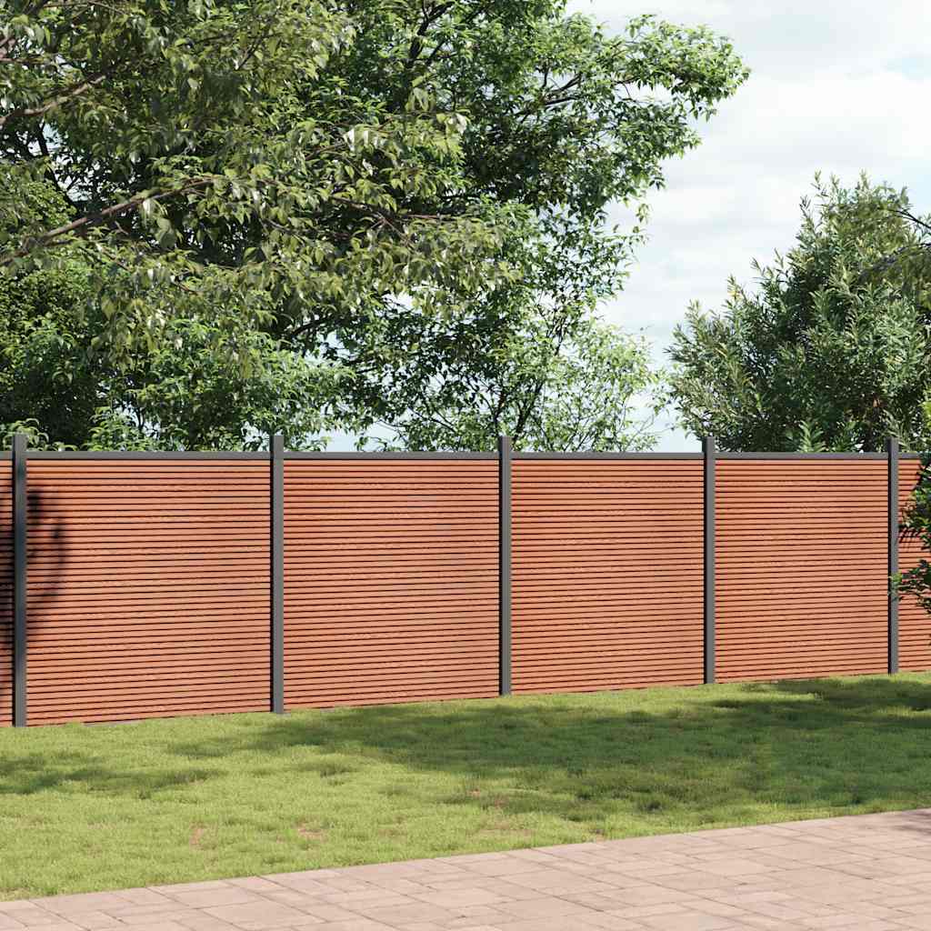 Fence Panel Brown 699x186 cm WPC