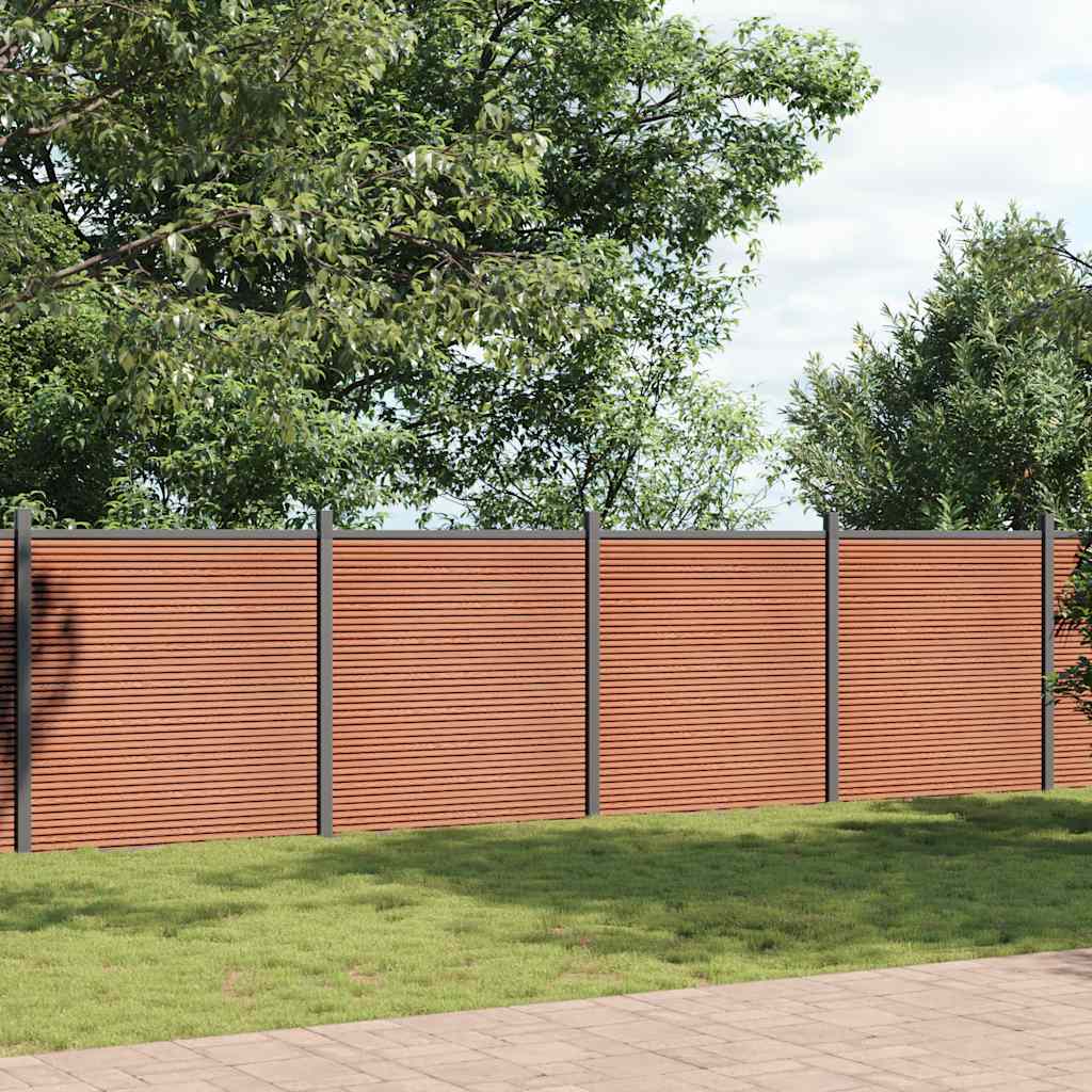 Fence Panel Brown 1045x186 cm WPC