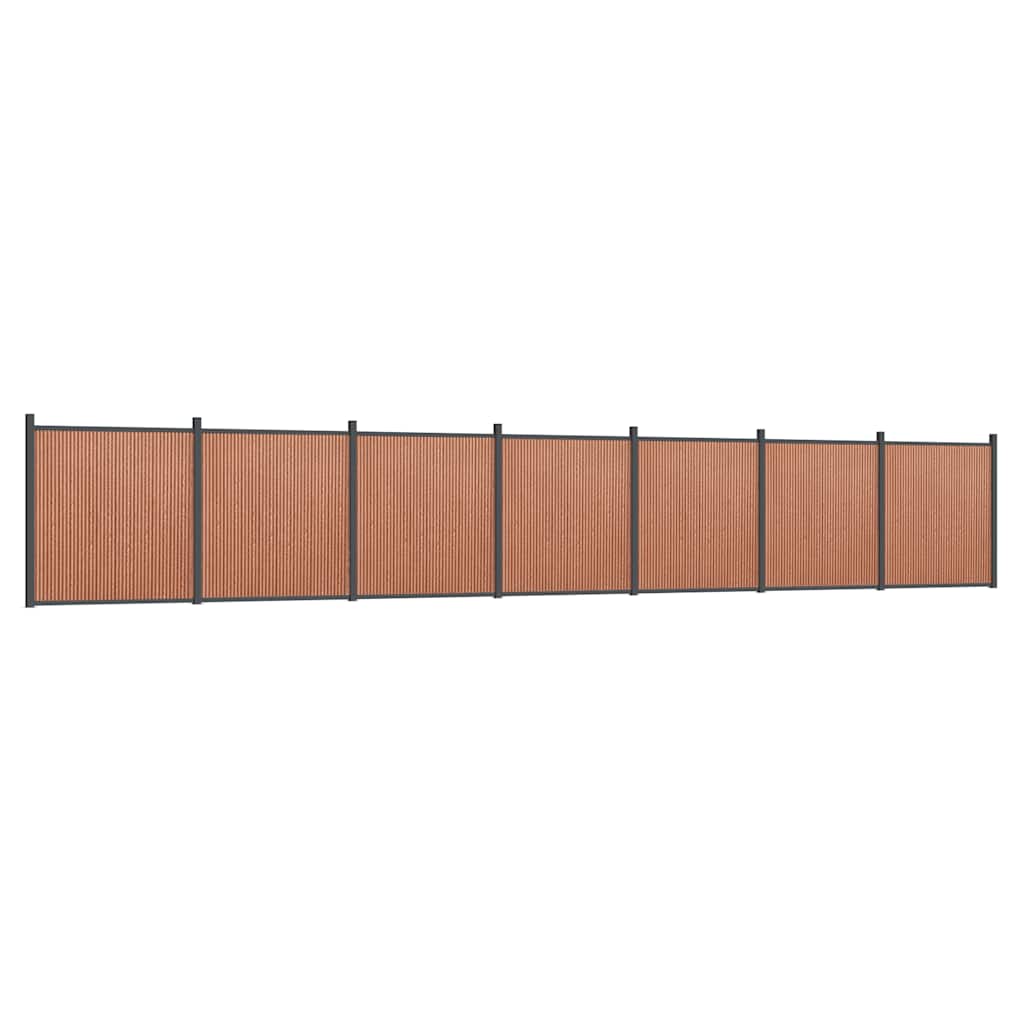 Fence Panel Brown 1218x186 cm WPC