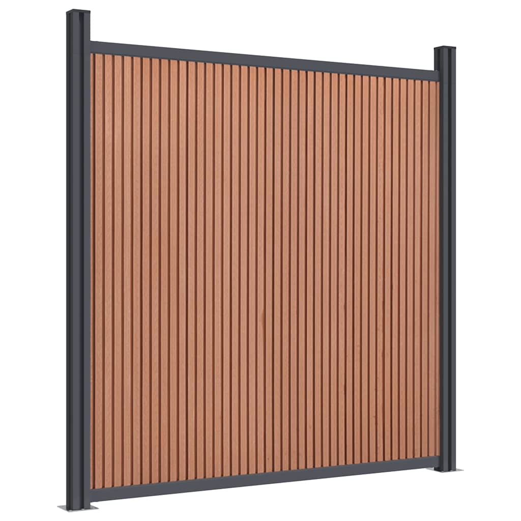 Fence Panel Brown 1218x186 cm WPC
