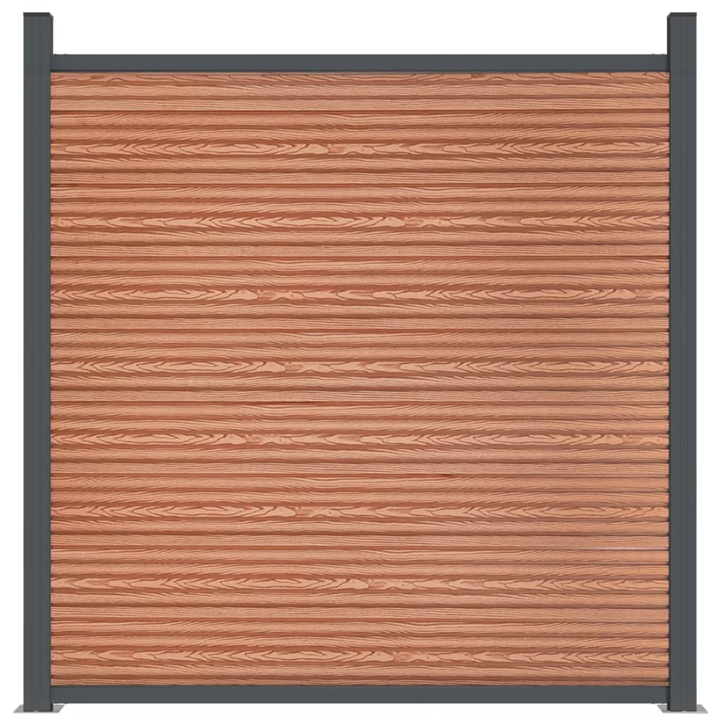 Fence Panel Brown 1391x186 cm WPC