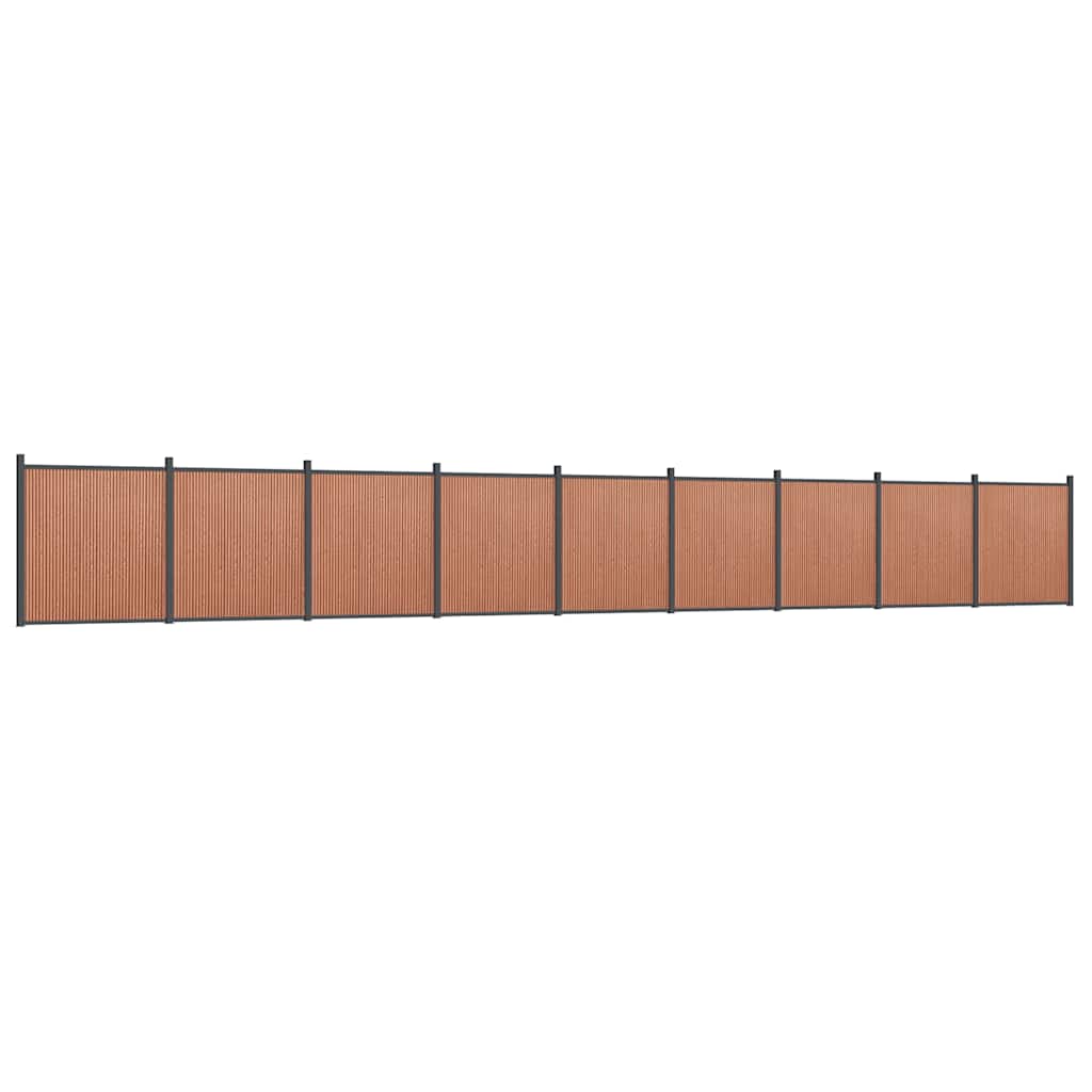 Fence Panel Brown 1564x186 cm WPC