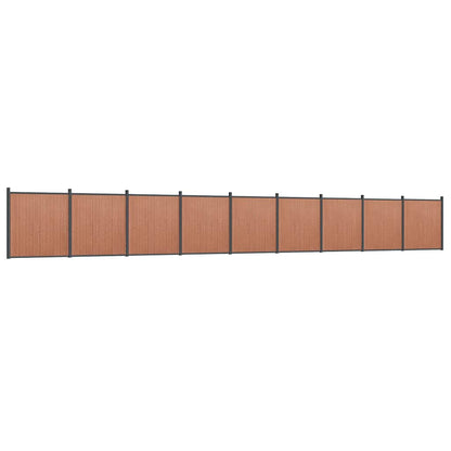 Fence Panel Brown 1564x186 cm WPC