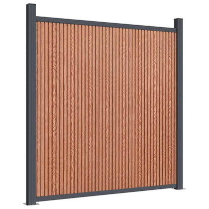 Fence Panel Brown 1564x186 cm WPC