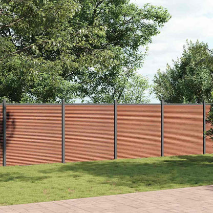 Fence Panel Brown 1564x186 cm WPC