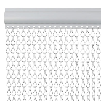 Chain Door Fly Screen 80x201 cm Aluminium