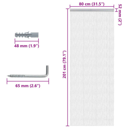 Chain Door Fly Screen 80x201 cm Aluminium