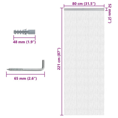 Chain Door Fly Screen 80x221 cm Aluminium