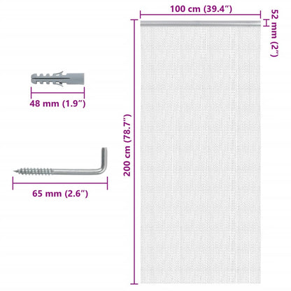 Chain Door Fly Screen 100x200 cm Aluminium